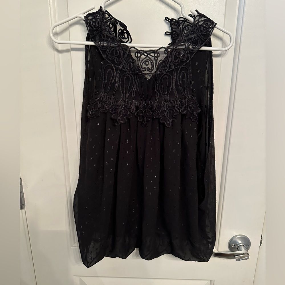 Walter black lace tank